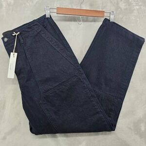 Imogene + Willie Hencye Workpant Men Size 38 Black Indigo Denim Utility Trousers